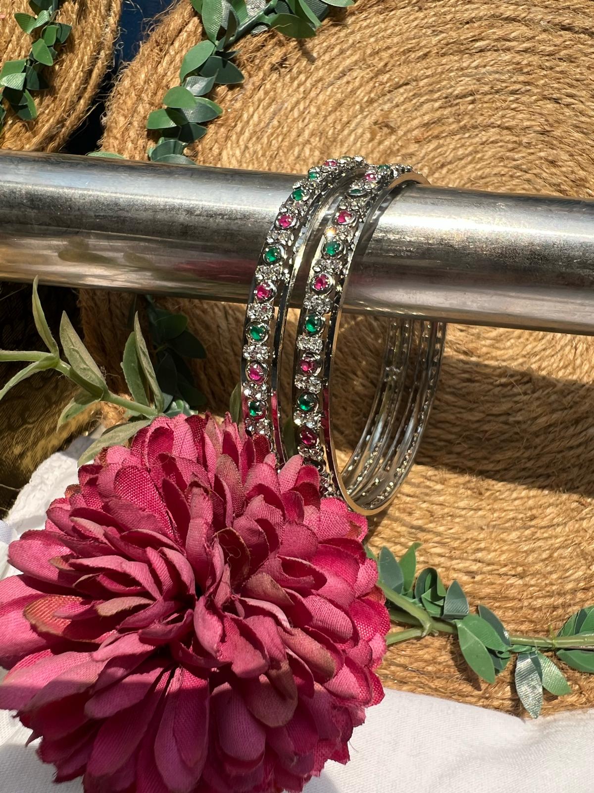 Multicolor Stone Bangles Set for Women Buy Online Pakistan Slim Fancy Daily Wear Bangles