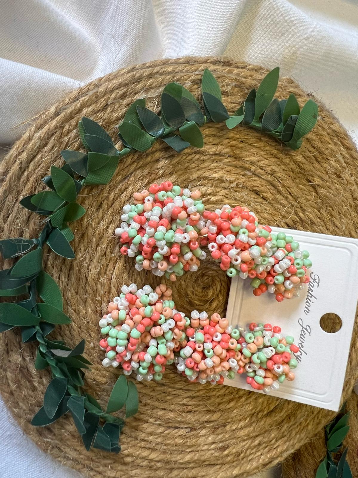 Buy Multicolor Beaded Statement Earrings for Women Pakistan