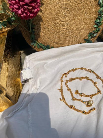 Buy Traditional Gold Stone Anklets for Women Pakistan
